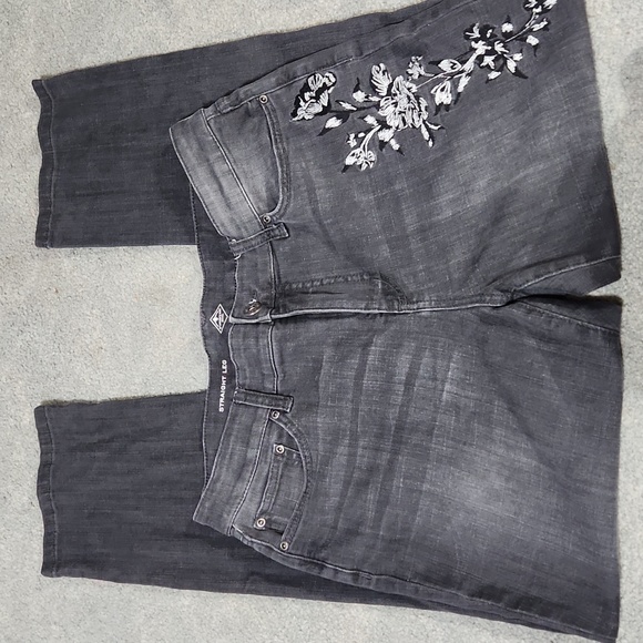 St johns bay 14 embroidered ankle jeans straight - Picture 2 of 10